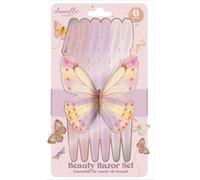 Danielle Creations Butterfly Facial Beauty Razor Set 6Pcs In Pink Pink One Size