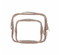Danielle Creations Clear Travel Cosmetic Bag Duo Set Clear One Size