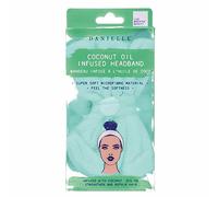 Danielle Creations Coconut Oil Infused Headband, Soft Stretchy Microfibre Bow Hair Band, Nourishes and Moisturises Hair During Skincare, Washing, Makeup and Beauty Routines - White