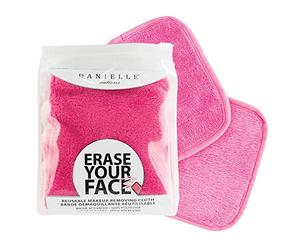 Danielle Creations Erase Your Face Eco Friendly Reusable Make Up Remover Cloth in Pink