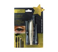 Danielle Creations Eye Makeup Essentials Set - 4 Piece Makeup Gift Set with Lengthening Mascara, Volumising Mascara, Eyeliner Pencil & Liquid Eyeliner, Darkest Black Eye Makeup Collection