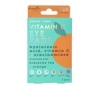 Danielle Creations Hydrate & Glow Vitamin C Eye Treatment Pads with Hyaluronic Acid & Niacinamide, Hibiscus Tea & Orange For All Skin Types