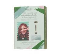 Danielle Creations L.E.D Vanity Mirror, Jade Facial Roller & Green Headband Gift Set Danielle Creations Multicolor