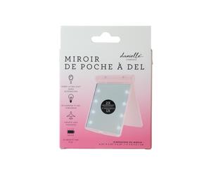 Danielle Creations LED Pocket Mirror Blush Pink 1 Set