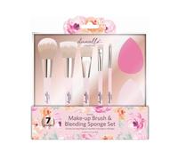 Danielle Creations Make Up Brush & Blending Sponge Gift Set In Pink Pink