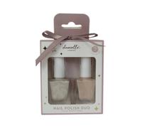 Danielle Creations Nail Polish Duo Set - White & Pink Iridescent Pearlescent Nail Polish - Smooth Glossy Long-Lasting Finish - 2 Bottles in Elegant Gift Box - Easy Step-by-Step Application