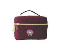 Danielle Creations Women's Quilted Burgundy Floral Vanity Case Danielle Creations Burgundy