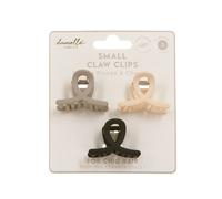 Danielle Creations Small Claw Hair Clips Set Of 3 In Neutral Neutral One Size