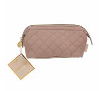Danielle Creations Small Quilted Cosmetic Toiletry Travel Bag In Brown Brown One Size