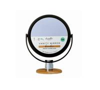 Danielle Creations Soft Touch Black & Bamboo Standing Vanity Mirror Black