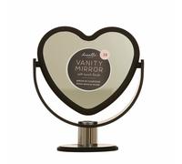 Danielle Creations Soft Touch Heart Shaped Black Standing Vanity Mirror Black