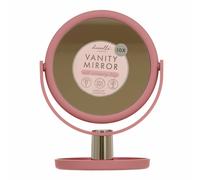 Danielle Creations Soft Touch Pink Standing Vanity Mirror With Accessory Tray Pink One Size