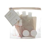 Danielle Creations Travel Bottle / Pouch / Tub Set In Clear Clear One Size