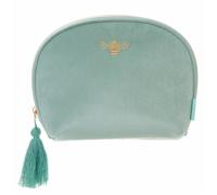 Danielle Creations Velvet Summer Bee Large Sage Cosmetic Make Up Bag Sage