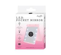 Danielle Creations Women's Bright LED Pocket Cosmetic Mirror in Pink Danielle Creations Pink