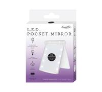 Danielle Creations Women's Bright LED Pocket Cosmetic Mirror in White Danielle Creations White