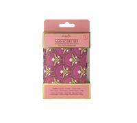 Danielle Creations Women's Burgundy Floral 7 Piece Manicure Set