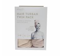 Danielle Creations Women's Hair Turban Twin Pack Mink & Grey | Size: 2 Pack