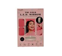 Danielle Creations Women's Tri-Fold LED Mirror With Tray in White Danielle Creations White