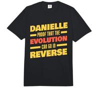 Danielle Evolution Can Go in Reverse Funny Danielle Name Comfort Colors Adult Heavyweight T-Shirt