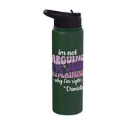 Danielle First Name Girl Groovy 70s 80s Personalized Stainless Steel Insulated Water Bottle