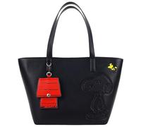 Danielle Nicole Unisex's Tote Bag, Peanuts Snoopy with Doghouse Cardholder, Shoulder Handbag, Spacious Interior, Black