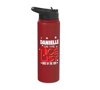 Danielle On The Nice List Funny Christmas Danielle Name Stainless Steel Insulated Water Bottle