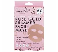 Danielle - Rose Gold Shimmer Pack Of Five Sheet Face Masks