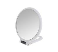 Danielle Creations 3 in 1 Soft Touch Handheld Folding Beauty Dual Sided x10 Mag Mirror in White