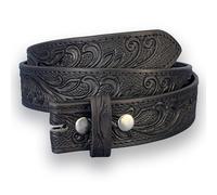 DANIEL'S ARTPLANET Western Leather Belt Strap for Removable Buckle Full Grain Leather Belt Strap 1.5” Cowboy Western Style, Black, 40 (fits size 38 jeans)