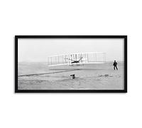 Daniels First Flight Wright Brothers 1903 Photo Framed Wall Art Print Long 25X12 Inch