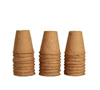 Daniel's Plants 2" Naked Pots | Small Natural Plantable Pots for Herbs Vegetables Tomato Seedlings | OMRI-Listed Biodegradable for Seedlings | Earth Friendly - Peat Free | 24 Pack 2 Inch Round