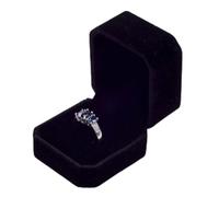 Danigrefinb Velvet Engagement Wedding Earring Ring Pendant Jewelry Display Box Gift Case Jewelry Organizers - Black