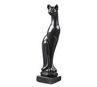 danila-souvenirs Decorative Stone Statue Figurine Sculpture Standing Black Cat 13 cm
