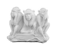 danila-souvenirs Marble Statue Figurine See, Hear, Speak No Evil Three Wise Monkeys 11 cm