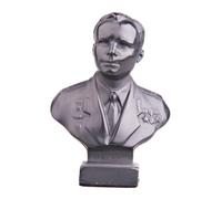 Soviet Russian USSR Cosmonaut / Astronaut / Spaceman Yuri Gagarin Stone Bust Statue Sculpture 12 cm black