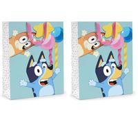 Danilo Bluey Official Large Gift Bag | Official Bluey Merchandise | Children's Birthday Gift Bag with Gift Tag & Ribbon Handles | Party Gift Bag for Presents (Pack of 2)