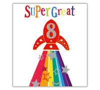 Danilo Cards Age 8 Birthday Card, Brightside Age 8 Birthday Card, 8th Birthday Card Brightside, Happy 8th Birthday Card,Multi,7x6