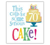 Danilo Promotions Age 70 Birthday Card, Brightside Age 70 Birthday Card, 70th Birthday Card Brightside, Happy 70th Birthday Card,Multi,7 x 6