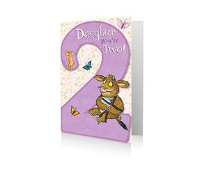 Danilo Promotions Gruffalo's Child Official Birthday Card, Daughter's 2nd Birthday,Multi,9 x 6