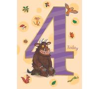 Danilo Promotions Limited Age 4 Birthday Card, The Gruffalo Age 4 Birthday Card, Birthday Card for Age 4 The Gruffalo, 4th Birthday Card,Multi,210 x 290 mm