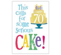 Danilo Promotions Limited Age 70 Birthday Card, 70th Birthday Card, Card for 70th Birthday,Multi,172mm x 124mm