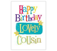Danilo Promotions Limited Cousin, Card For Cousin, Best Wishes For A Wonderful Cousin,Multi,7x6 inch