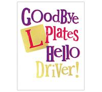 Danilo Promotions Limited Goodbye L Plates, You Passed Your Driving Test Card, Well Done Card,Multi,172mm x 124mm