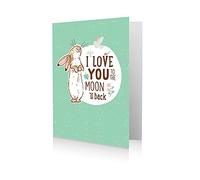 Danilo Promotions Limited I Love You to The Moon and Back Guess How Much I Love You Greeting Card,7 x 5
