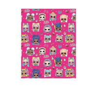 Danilo Promotions Limited LOL Surprise 4 Metres Wrapping Paper, Gift Wrap Roll 4metres x 70cm Opened. LOL Surprise Officially Licensed Product, Responsibly Sourced, FSC Multi-Colour