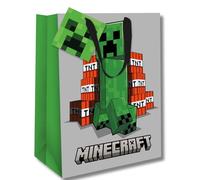 Danilo Promotions Limited Minecraft Boys Gift Bag, Perfect for Birthday Boys of Any Age, Minecraft Gift Bag, Officially Licenced and Responsibly Resourced, Size 33 x 26 x 13.5 cm, Multi-Coloured