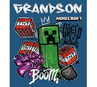 Danilo Promotions Limited Grandson Birthday Card, Birthday Card for Grandson, Minecraft Birthday Card for Grandson, Birthday Card for Him Minecraft,Multi,210 x 290 mm
