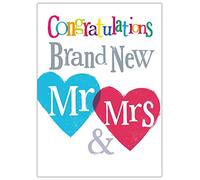 Danilo Promotions Limited Mr & Mrs, Couples Card, Multi, 172mm x 124mm