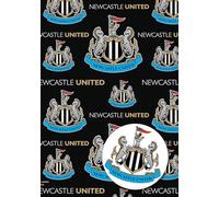 DANILO PROMOTIONS LIMITED Newcastle United FC Wrapping Paper 2 Sheets 2 Tags, Newcastle United Football Gift Wrap